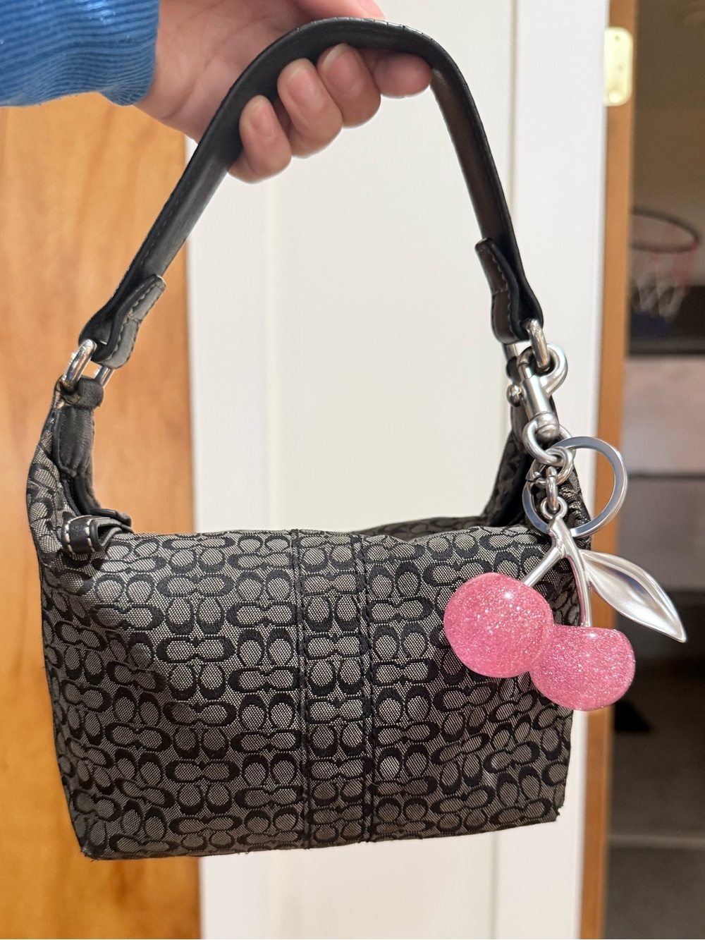 Coach Small CC Black Signature Mini handbag